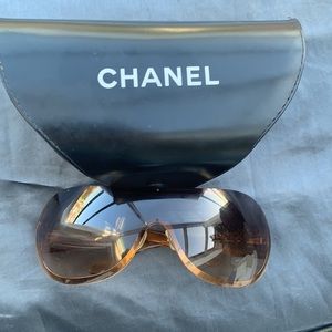Chanel sunglasses, amber and gold Coco Chanel statement piece.